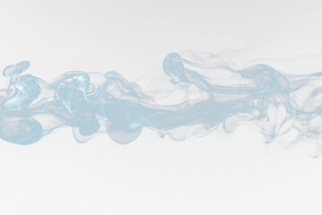 Poster - Abstract blue smoke swirls on Transparent  background. (5)