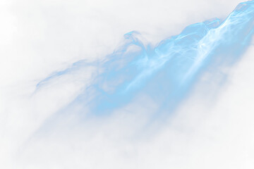 Poster - Abstract blue smoke wisps on Transparent  background.