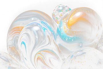 Aufkleber - Abstract colorful glass spheres.