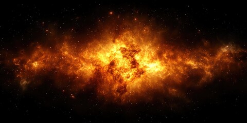 Wall Mural - cosmic firestorm nebula explosion, space background, fiery galaxy, science fiction art