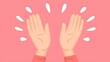 © Pranee - Clapping hands emoji minimal flat design expressing applause isolate other color background