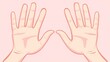 © Pranee - Open hands emoji minimal flat design expressing welcome isolate other color background