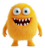PNG Happy monster illustration creature cartoon.