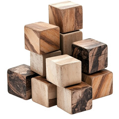 Poster - A pile of large marble blocks stacked together in a construction site for stonework and architectural use isolated on transparent background..