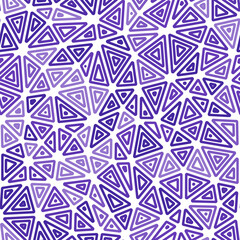 Poster - triangles vector pattern. medium shape size. multiple repeated inner triangles. mono tone style. rep