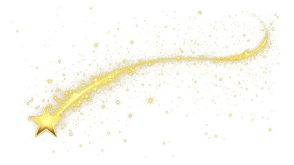 Wall Mural - png starry trail illustration golden night.
