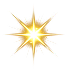 Wall Mural - png a vector glowing gold light effect lighting star starburst.