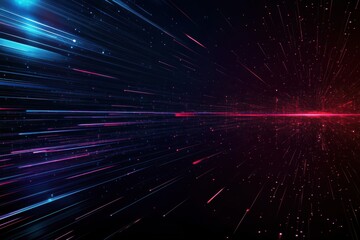 Poster - Dynamic abstract graphic layout showcasing vibrant colors and lines in motion