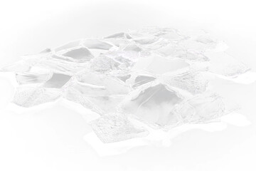 Poster - Abstract monochrome fragmented surface texture.