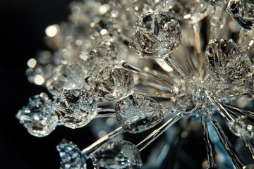 Poster - A detailed view of intricate ice crystal formations