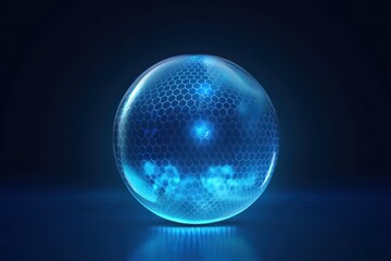 Fototapete - Wi-Fi network icon encapsulated within a transparent protective shield
