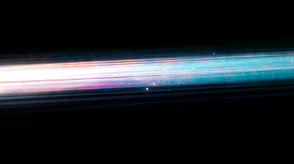 Poster - Cosmic comet trails with vibrant blue and white streaks for futuristic design