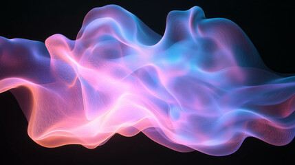 Aufkleber - Floating abstract particles in soft pastel colors for dynamic background design