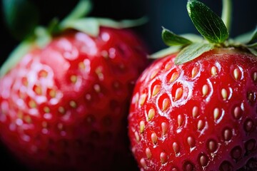 Poster - Fresh strawberries in perfect ripeness