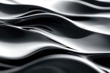 Poster - A black and white photo of a wavy surface with texture and pattern