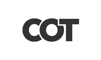 Poster - COT logo design template with strong and modern bold text. Initial based vector logotype featuring simple and minimal typography. Trendy company identity.