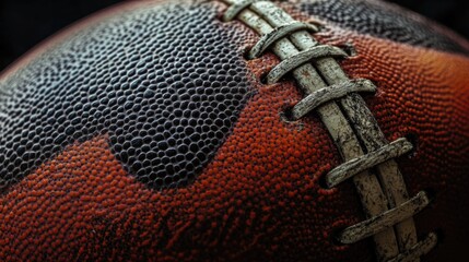 Poster - Close-up shot of a football with a lace detail