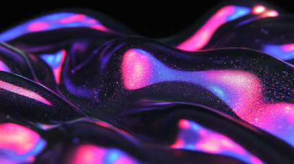 Aufkleber - Abstract iridescent glitter waves background for creative designs
