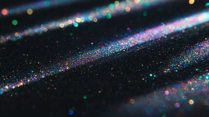 Poster - Sparkling glitter on dark background for festive event design