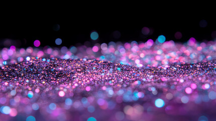 Aufkleber - Sparkling twilight: pink and blue glitter background for festive design