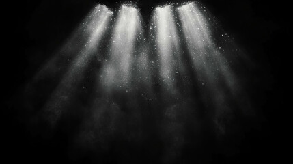 Aufkleber - Ethereal glow of drifting dust particles illuminated by soft light beams