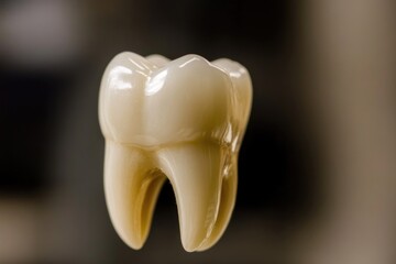 Poster - A single tooth placed on a table, ready for examination or analysis