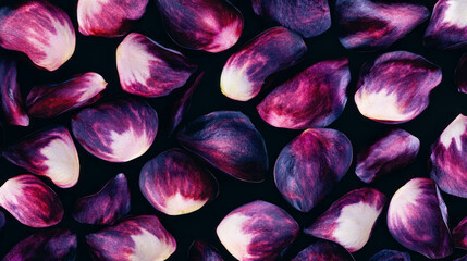 Poster - Vibrant purple petals on dark background for nature design and decoration