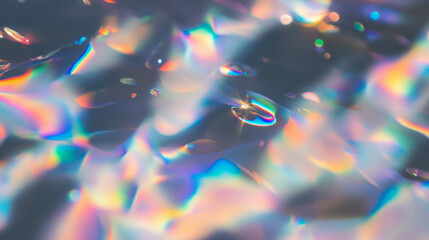 Poster - Iridescent confetti and light reflections for celebration and party backgrounds