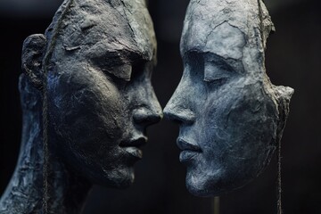 Poster - Stone statues standing together