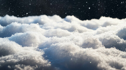Poster - Winter wonderland with drifting snow and soft glow for seasonal designs