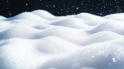 Poster - Tranquil winter scene with drifting snow and soft white glow for seasonal design