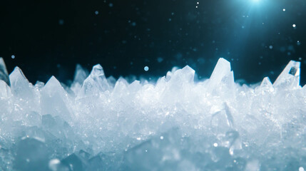Poster - Sparkling sugar crystals in motion with drifting background for abstract design