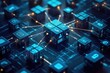 © photopixelstudio - Connected digital cubes, intricate network, futuristic technology