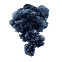 Poster - Black smoke cloud texture on dark background with gradient effect for design and artistic purposes isolated on transparent background..
