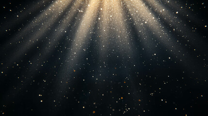 Aufkleber - ethereal scene of falling dust particles with soft light beams for design and background use