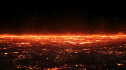 Aufkleber - Enchanting glow of falling embers in fiery orange atmosphere