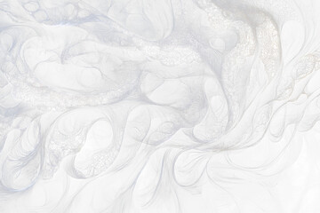 Poster - Abstract swirling white patterns on Transparent  background.