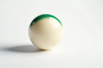 Poster - A white and green ball on a white background, suitable for use in sports or graphic designs