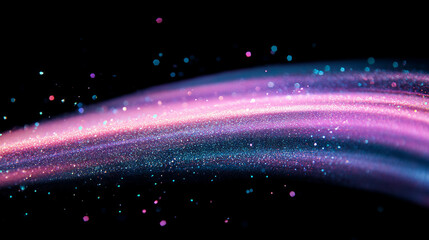 Poster - Abstract background with falling glitter and light refraction for festive design