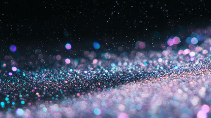 Aufkleber - Enchanting glitter background with refracting light for festive design
