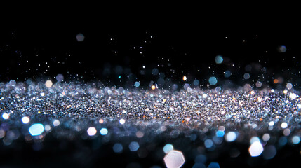 Poster - Sparkling glitter in varied sizes creating a magical shimmering background