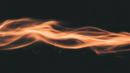 Poster - Glowing embers and dark smoke background for creative projects