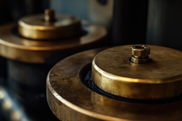 Poster - Close-up shot of a metal object sitting on a table