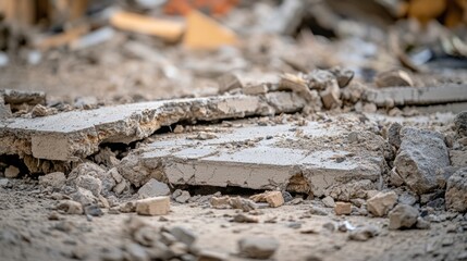 Aufkleber - A stack of debris sits atop another pile of rubble, with no signs of life or movement