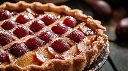 Poster - A slice of pie sitting on a table