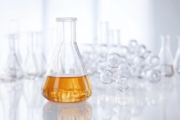Aufkleber - A glass flask filled with lots of bubbles, perfect for creative photography and scientific illustrations