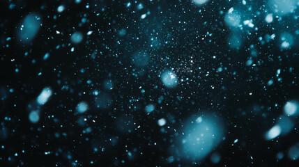 Poster - Winter wonderland of falling snow crystals and intricate patterns for festive design
