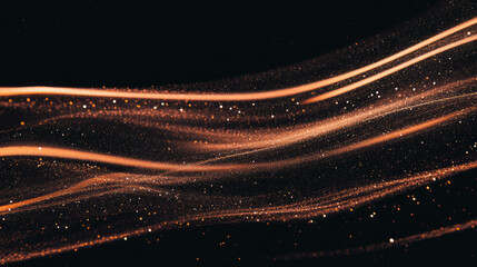 Poster - Celestial night sky with falling star trails and long exposure light patterns