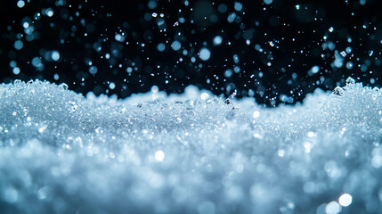Poster - Sparkling falling sugar crystals background for creative design projects