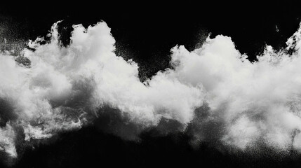 Aufkleber - Dramatic cloudscape on black background for creative design